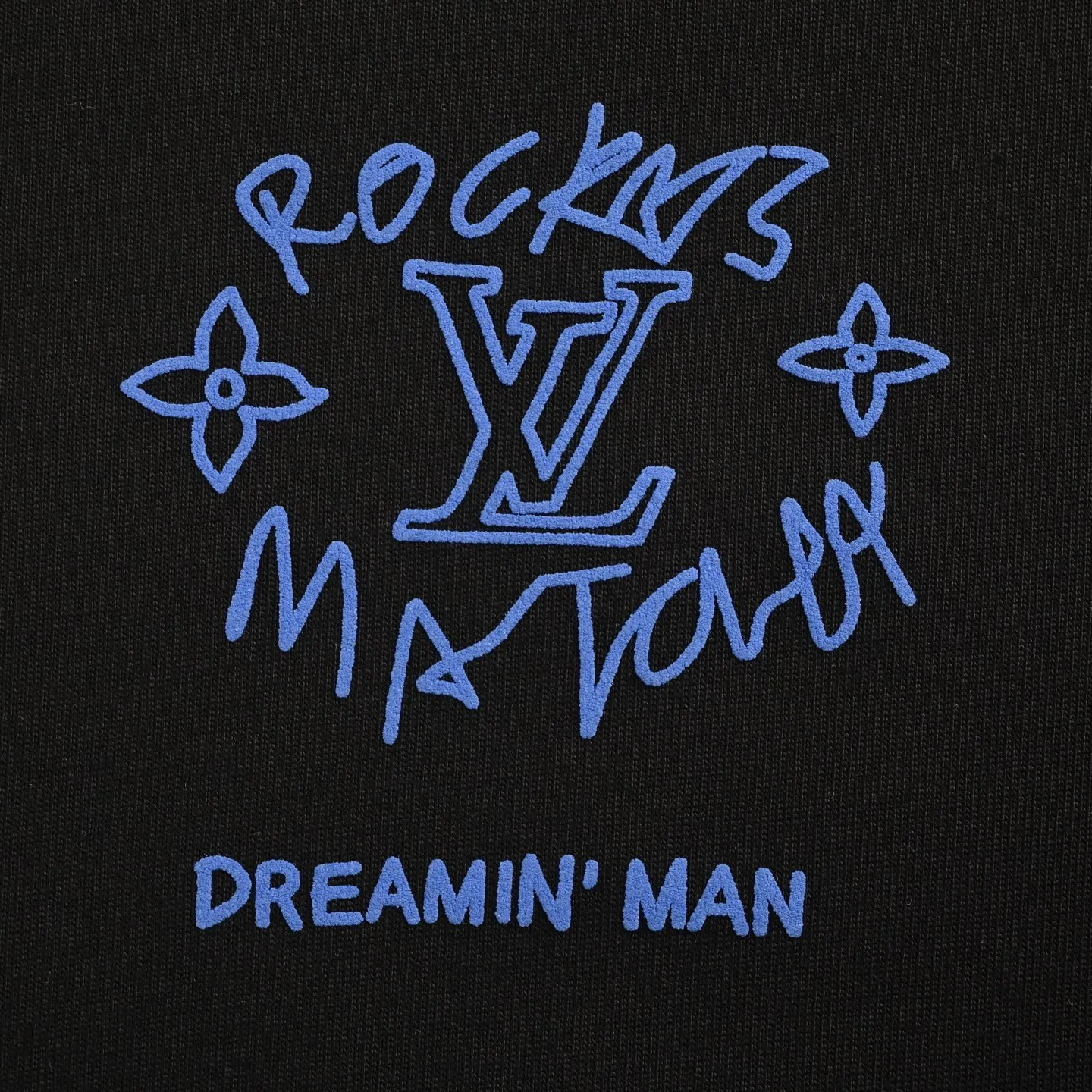 Louis Vuitton/Louis Vuitton 25Fw Dreamer graffiti slogan new flower long-sleeved T-shirt